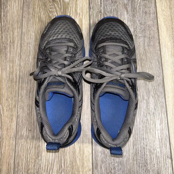 Skechers Go Walk 97650L Grey Blue Youth US Size 4.5 Athletic Sneaker Shoes - Picture 8 of 11